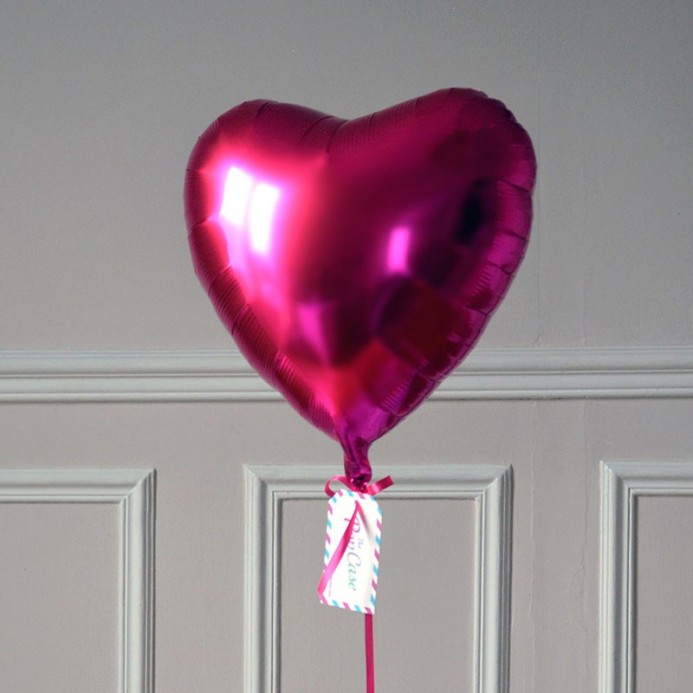 Ballon Cadeau Coeur Octobre Rose Fuschia - The PopCase
