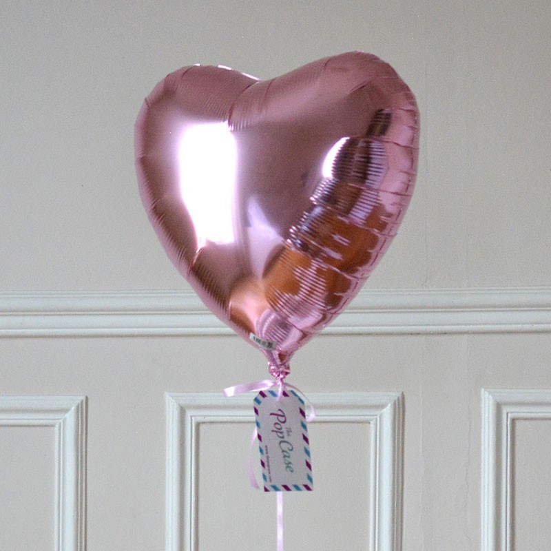 Ballon Cadeau Coeur Rose Pastel - GP - The PopCase