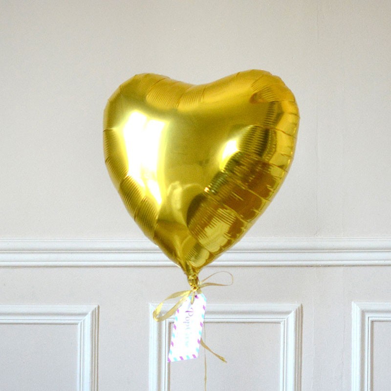 Ballon Mylar Coeur Doré