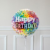 Ballon Cadeau Happy Birthday Confetti - GP - The PopCase