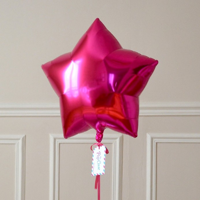 Ballon Cadeau Etoile Rose Fuschia - The PopCase