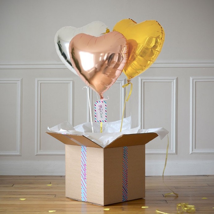 Bouquet Ballon Cadeau Trois Ors - The PopCase