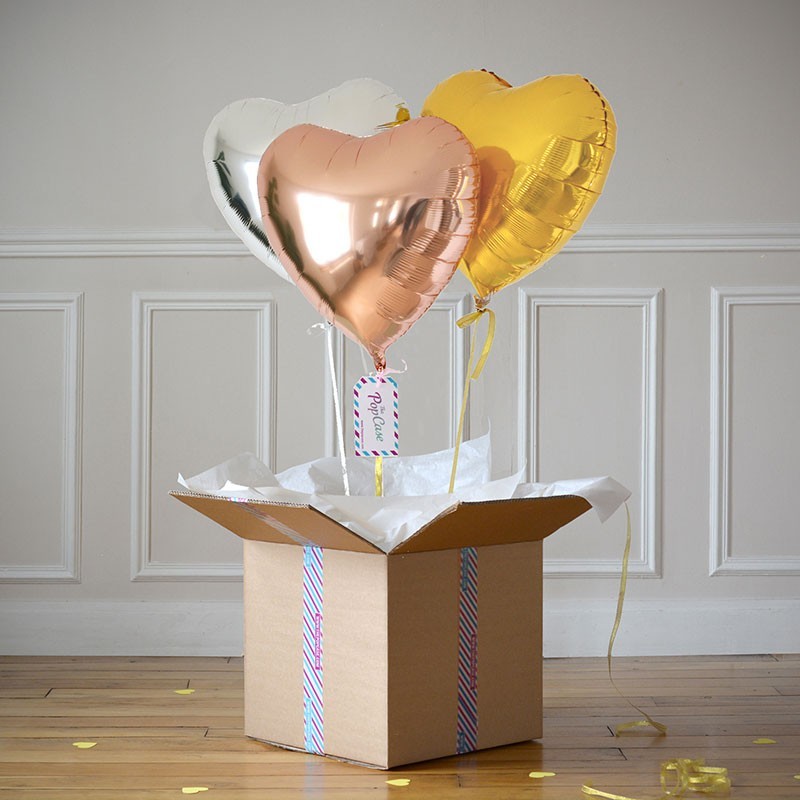 Bouquet Ballon Cadeau Trois Ors - The PopCase