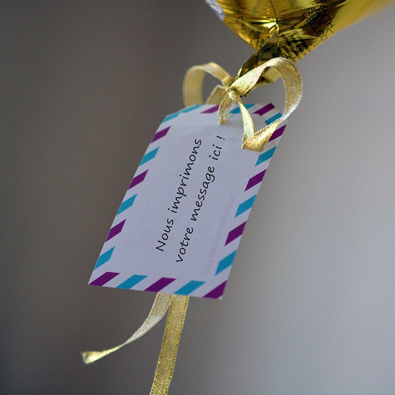 Bouquet Ballon Cadeau Trois Ors - Message - The PopCase