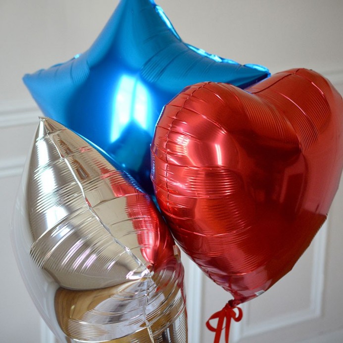 Bouquet Ballon Cadeau Bleu Blan Rouge - The PopCase