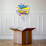 Ballon Cadeau - Happy Birthday 90