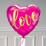 Ballon Cadeau - Coeur Love Rose - The PopCase