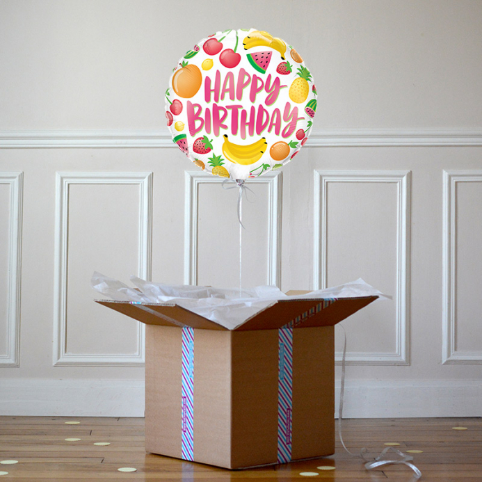 Ballon Cadeau - Happy Birthday fruit - The PopCase