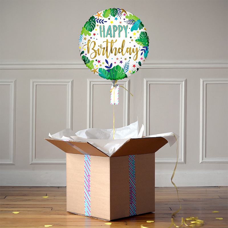 Ballon Cadeau - Happy Birthday Jungle - The PopCase