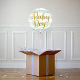 Ballon Cadeau Garçon - Baby Boy Rayures