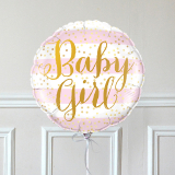 Ballon Cadeau Fille - Baby Girl Rayures