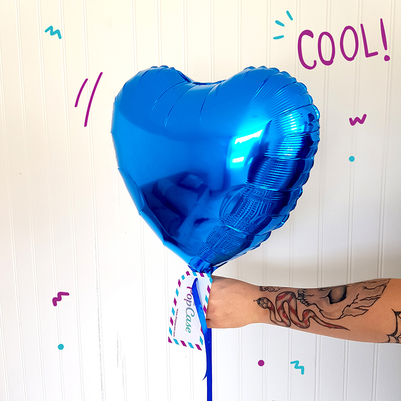 Ballon Coeur Bleu - The PopCase