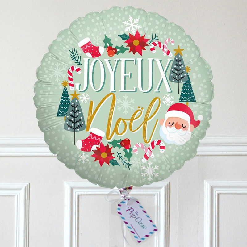 Ballon Cadeau Joyeux Noël - Livraison ballon gonflé à l'hélium