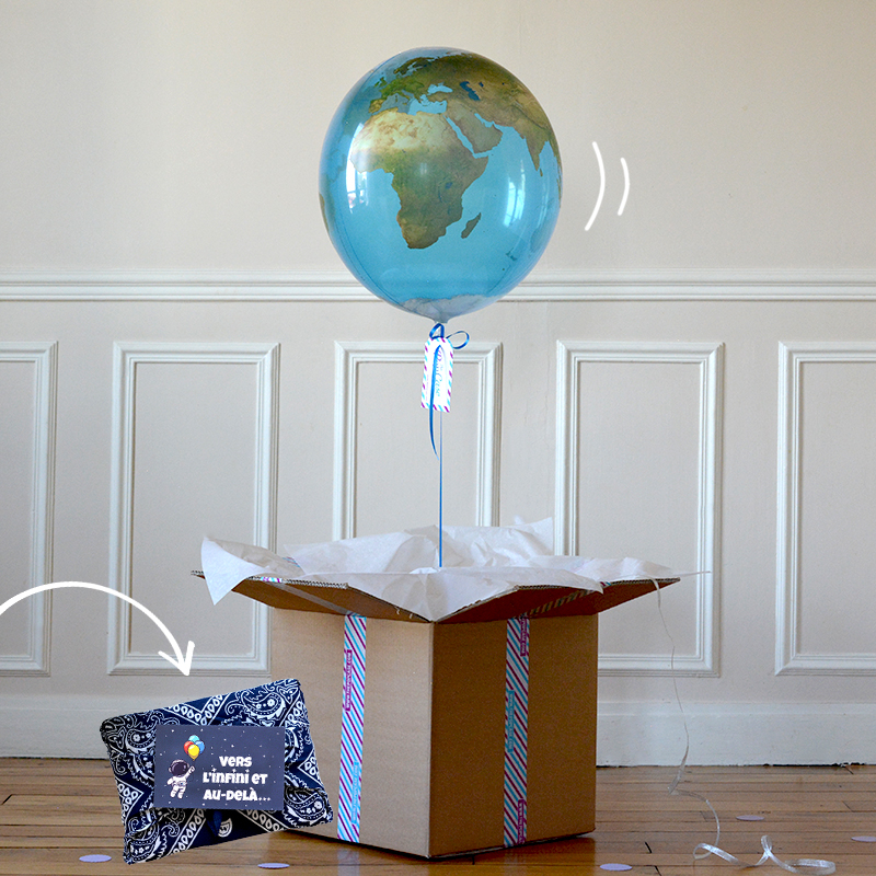 Combo ballon terre + Box Cosmonaute - The PopCase