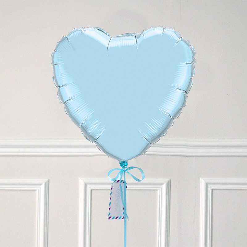 Ballon Cadeau Coeur Bleu Pastel - GP - ThePopCase