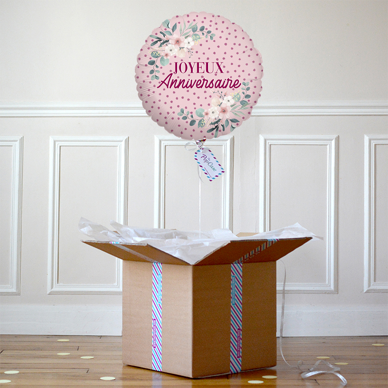 Ballon Anniversaire - Blanc et Or - Joyeux Anniversaire - Jour de