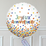 Ballon Cadeau - Joyeux Anniversaire Confettis - The PopCase