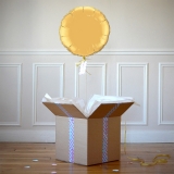 Ballon Cadeau Rond doré - ThePopcase