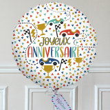 Ballon Cadeau - Joyeux Anniversaire Bolides - The PopCase