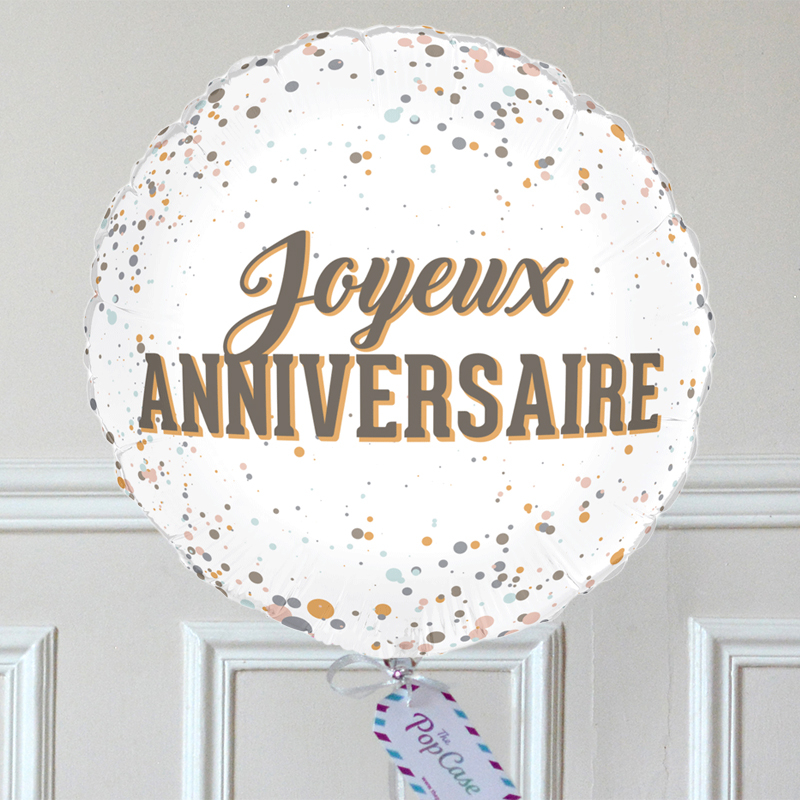 Ballon Cadeau - Joyeux Anniversaire Bulles - The PopCase