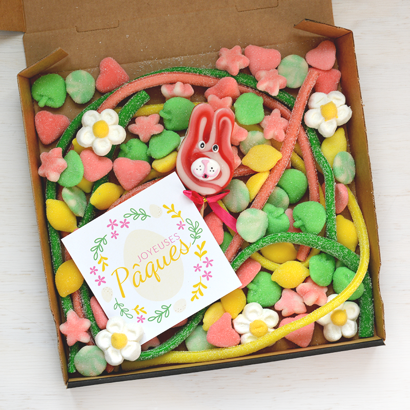 Box bonbons - Joyeuses Pâques - Ouverte - The PopCase