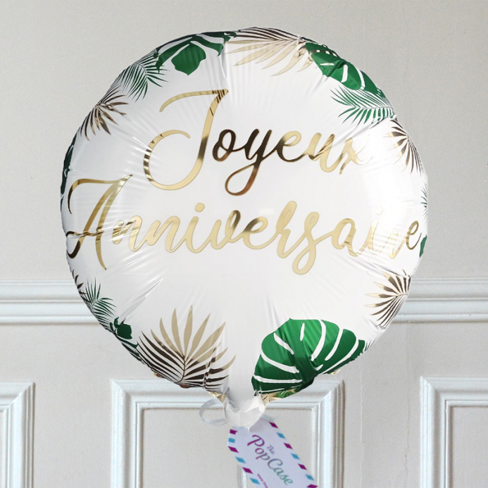 Ballon Cadeau - Joyeux Anniversaire Tropical