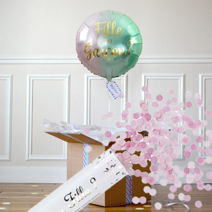 Combo Confettis Gender Reveal - Fille