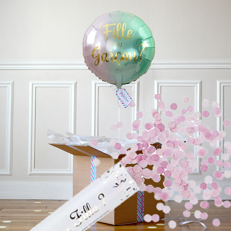 Combo Confettis Gender Reveal - Fille