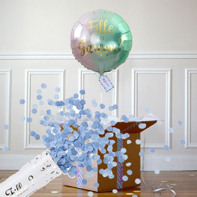 Combo Confettis Gender Reveal - Garçon