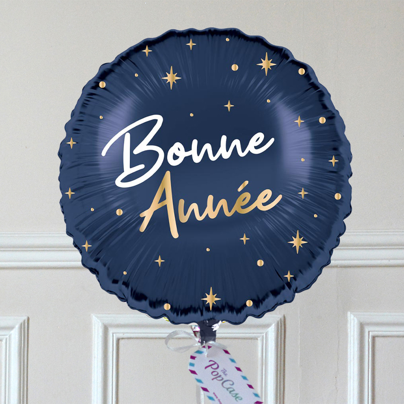 Ballon Cadeau - Bonne Année Bleu