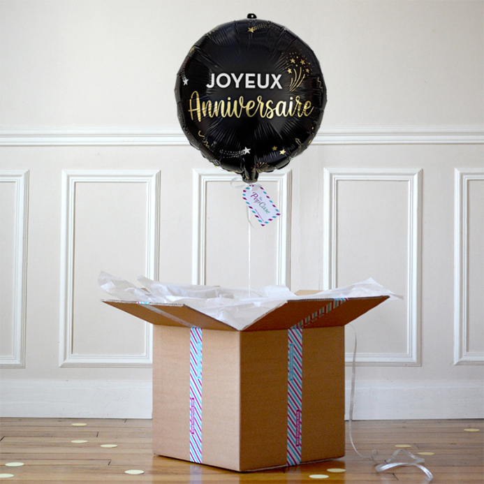 Ballon Cadeau - Joyeux Anniversaire Festif - The PopCase