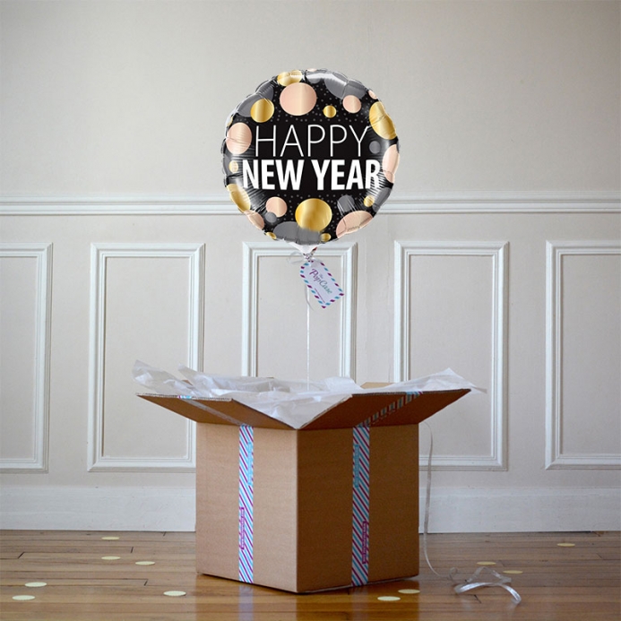 Ballon Cadeau - Happy New Year - 3 ors