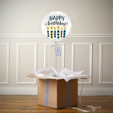 Ballon Cadeau Happy Birthday Bougies - The PopCase