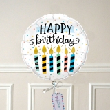 Ballon Cadeau Happy Birthday Bougies - GP - The PopCase