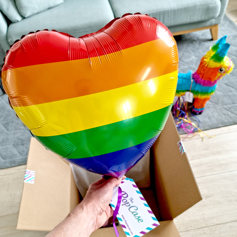 Ballon Cadeau - Cœur Arc En Ciel - The PopCase