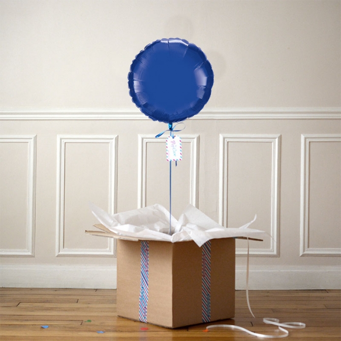 Ballon Cadeau Rond Bleu Nuit - The PopCase