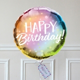 Ballon Cadeau Happy Birthday Irisée - GP - The Pop Case