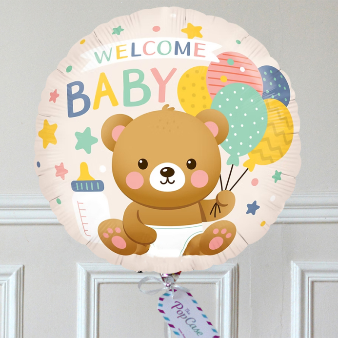 Ballon Cadeau - Welcome Baby Ours - The PopCase