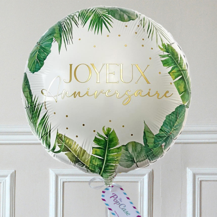 Ballon Cadeau - Joyeux Anniversaire Tropical - The PopCase