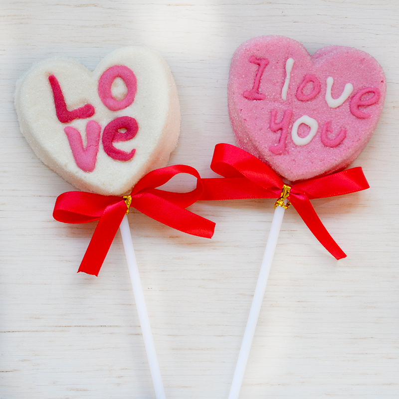 Sucettes guimauve Saint-Valentin - The PopCase