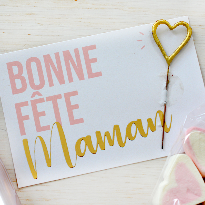 Box Surprise - Bonne Fête Maman rose - Carte