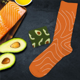 Chaussettes Avocat / Saumon - The PopCase