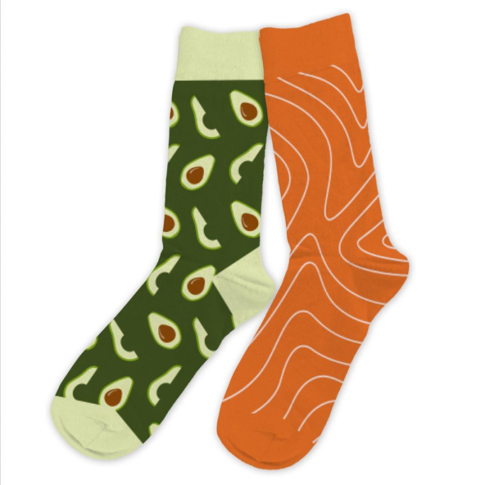 Chaussettes Avocat / Saumon - The PopCase
