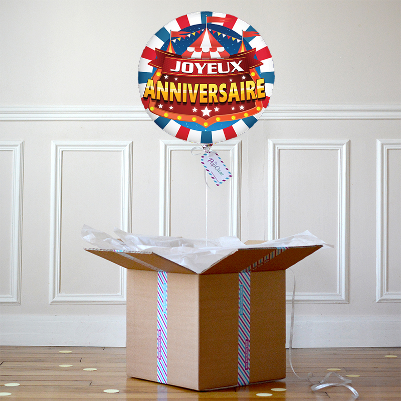 Ballon Cadeau - Joyeux Anniversaire Chapiteau - The PopCase