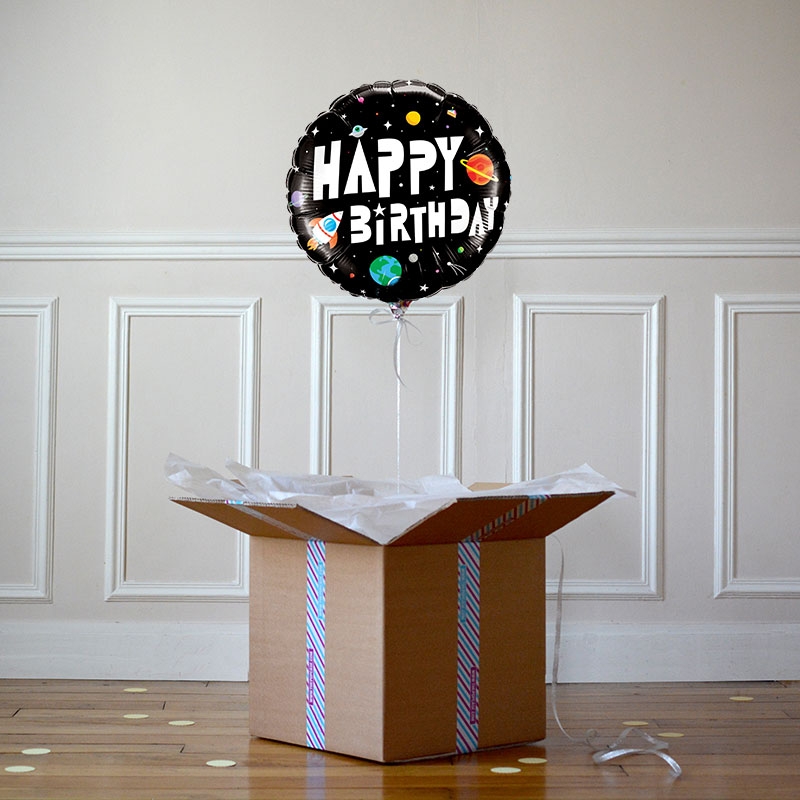 Ballon Cadeau Happy Birthday Cosmonaute - The PopCase