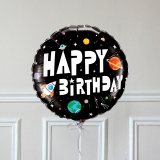 Ballon Cadeau Happy Birthday Cosmonaute - Recto GP - The PopCase