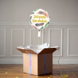Ballon Cadeau Happy Birthday Plume - The PopCase