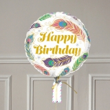 Ballon Cadeau Happy Birthday Plume - GP - The PopCase