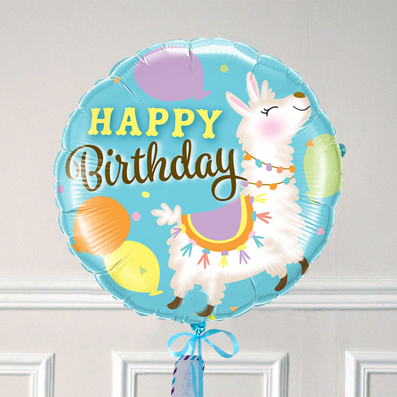 Ballon Cadeau Happy Birthday Lama - The PopCase